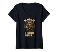 Womens I'm The Head of This Pride NO Debate V-Neck T-Shirt
