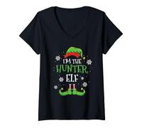 Women's Im The Hunter Elf Christmas V-Neck T-Shirt