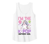 Womens I'm The K Pop Birthday Girl Unicorn Tank Top