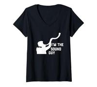 Womens I'm The Sound Guy Shofar Rosh Hashanah Jewish New Year V-Neck T-Shirt