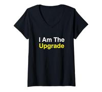Women's I'm The Upgrade Self Empowerment Personal Growth V-Neck T-Shirt
