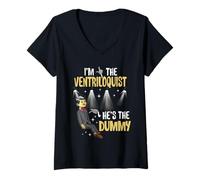 Women's Im The Ventriloquist Funny Puppet Master Comedy Performer V-Neck T-Shirt