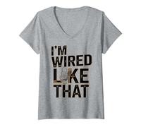 Women's I'm Wired Like That ICD Surgery Cardiac Pacemaker V-Neck T-Shirt