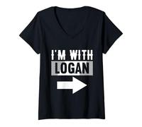 Women's I'm with Logan T-Shirt for Logan V-Neck T-Shirt