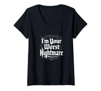 Women's I'm Your Worst Nightmare V-Neck T-Shirt