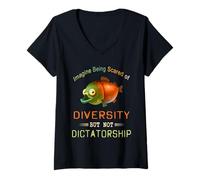 Womens Imagine Being Scared of Diversity But Not Dictatorship V-Neck T-Shirt