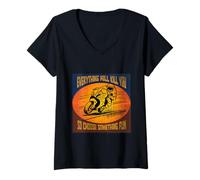 Womens Imagine Life Without Motorbikes (Bike, Biker) Motorcycle V-Neck T-Shirt