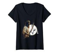Women's Imam ALI T-Shirt idea Muharram Shia Ashura karbala,Islamic V-Neck T-Shirt