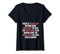 Womens Important Know Jesus As Your Lord and Savior Right Now V-Neck T-Shirt