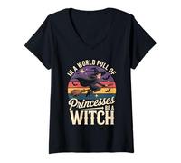 Womens in A World Full of Princesses Be A Witch V-Neck T-Shirt