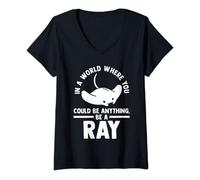 Womens in a world where you could be anything be a ray ray V-Neck T-Shirt