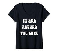 Women's in and Around The Lake V-Neck T-Shirt