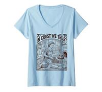 Women's in Crust We Trust Sourdough Baker Bread Lover V-Neck T-Shirt