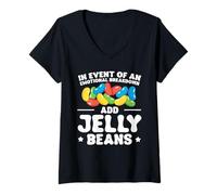 Womens in Event of an Emotional Breakdown, Add Jelly Beans V-Neck T-Shirt