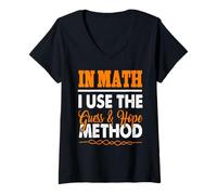 Womens in Math I Use The Guess and Hope Method V-Neck T-Shirt
