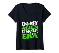 Womens In My Alien Uncle Era Groovy Retro V-Neck T-Shirt