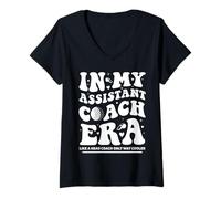 Women's in My Assistant Coach Era Groovy Golf Coaching V-Neck T-Shirt