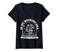 Womens In my bookish era - Book Reader Lover Reading literary world V-Neck T-Shirt