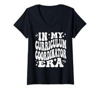 Womens In My Curriculum Coordinator Era Education Administrator V-Neck T-Shirt
