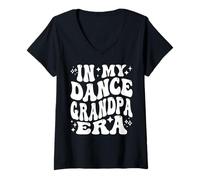 Womens In My Dance Grandpa Era Grandfather Dancing Performer V-Neck T-Shirt