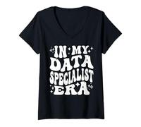 Womens In My Data Specialist Era Analytics Database Information V-Neck T-Shirt