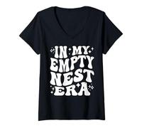 Womens In My Empty Nest Era Mom Dad Life New Chapter Parent Freedom V-Neck T-Shirt