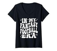 Womens In My Fantasy Football Era League Draft Championship V-Neck T-Shirt