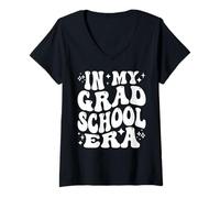 Womens in My Grad School Era, Masters PhD Graduate Student Life V-Neck T-Shirt