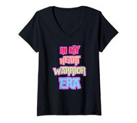 Womens in My Heart Warrior Era - CHD, Open Heart Surgery V-Neck T-Shirt