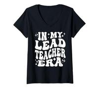 Womens in My Lead Teacher Era, School Principal, Head Educator V-Neck T-Shirt