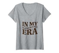 Women's in My Matrescence Era Mindful New Mom Postpartum Journey V-Neck T-Shirt