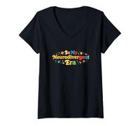 Women's in My Neurodivergent Era | Retro Autism Awareness V-Neck T-Shirt