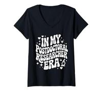 Women's in My Postdoctoral Researcher Era, Funny Postdoc Scholar V-Neck T-Shirt