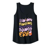 Womens in My Singing Christmas Songs Era - Cute Groovy Xmas Tank Top