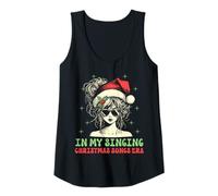 Womens in My Singing Christmas Songs Era - Cute Groovy Xmas Tank Top