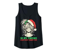 Womens in My Singing Christmas Songs Era - Cute Groovy Xmas Tank Top