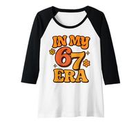 Womens in My Six Seven Era - Funny Retro Groovy Italian Brainrot Raglan Baseball Tee
