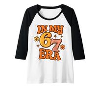 Womens in My Six Seven Era - Funny Retro Groovy Italian Brainrot Raglan Baseball Tee