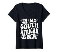 Womens in My South African Era, South Africa Heritage Roots Travel V-Neck T-Shirt