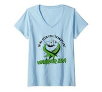 Women's in My Stem Cell Transplant Warrior Era - Stem Cell V-Neck T-Shirt