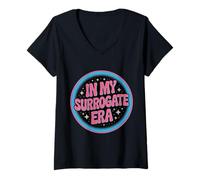 Womens in My Surrogate Era Mother Proud Journey |- V-Neck T-Shirt