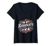 Womens in My Surrogate Era Mother Proud Journey - V-Neck T-Shirt
