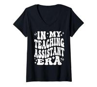 Women's in My Teaching Assistant Era Funny Teacher Assistant, para V-Neck T-Shirt