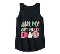 Womens in My Very Merry Era - Cute Groovy Xmas Tank Top