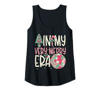 Womens in My Very Merry Era - Cute Groovy Xmas Tank Top