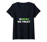 Women's in ROAS We Trust - Funny Dropshipping/Ecommerce Joke V-Neck T-Shirt
