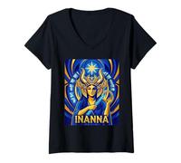 Women's Inanna - Sumerian Goddess Sumer Mesopotamia Mythology V-Neck T-Shirt