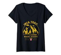Womens Inca Trail Machu Picchu Peruvian Andes Trekking Peru Hiking V-Neck T-Shirt