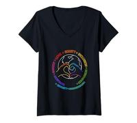 Women's Inclusion Compassion People with Disabilities Awareness V-Neck T-Shirt