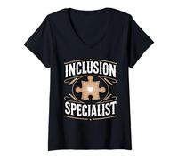 Women's Inclusion Specialist Special Ed Teacher SPED V-Neck T-Shirt